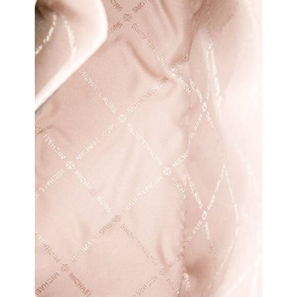 NWT~MICHAEL KORS Jet Set Travel Medium Dome Pink/White Colorblock Logo Print Bag - Picture 6 of 6